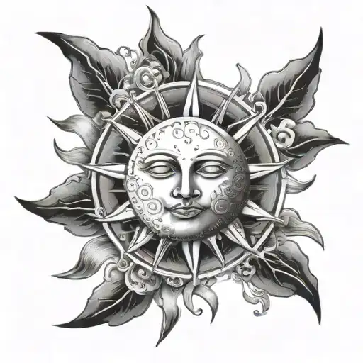 The Sun Pierces The Moon With Its Rays