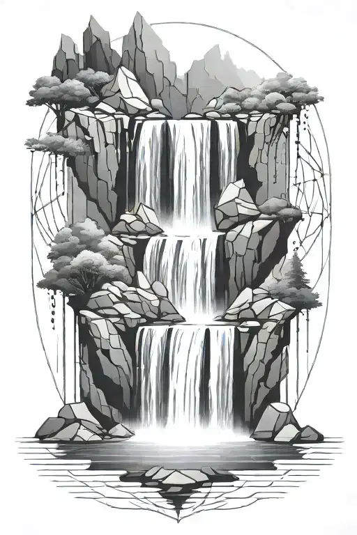 Geometric Design Incorporating Waterfall