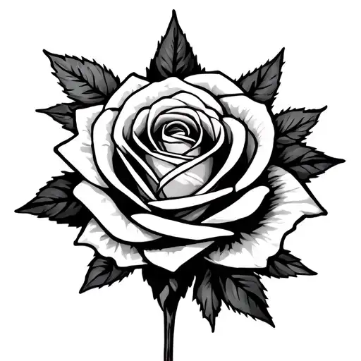 Star With Rose Simple Spine