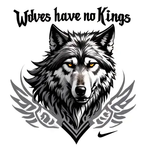Nike Godess Full With Quote Wolves Have No Kings