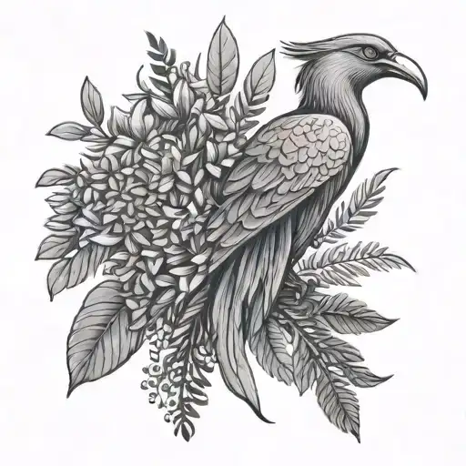 Mimosa Flower And Phoenix