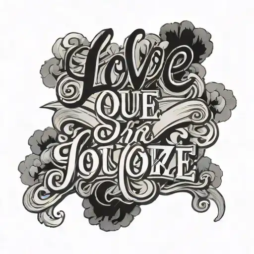 Love Yourz J Cole Inspired Font With Surroundings