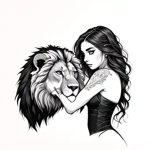 Leo And Woman Holding