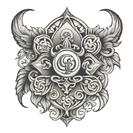 A Gomez Ojeda Family Logo In Fine Line