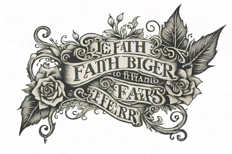 Let Faith Be Bigger Than Your Fears Quote Written