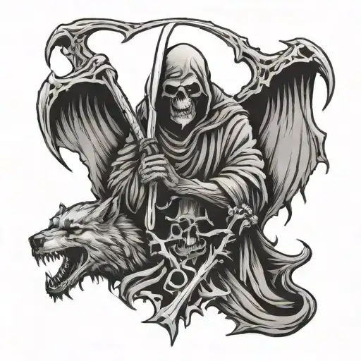 Grim Reaper Holing 3 Wolf's