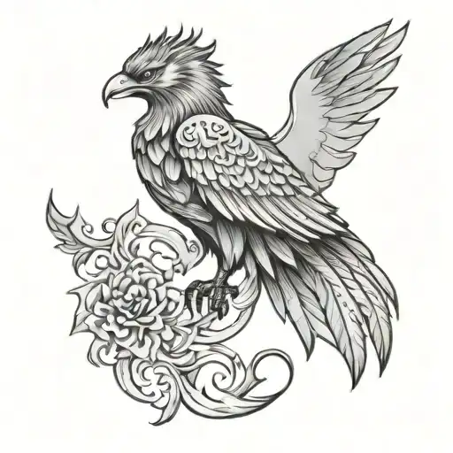 Phoenix With Outstretched Wings