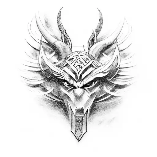 Design A Tattoo That Incorporates Elements Of Norse Mythology And Paintings