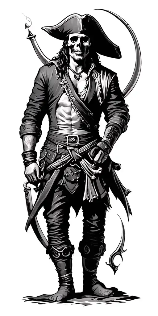 Pirate Themed Tattoo Design