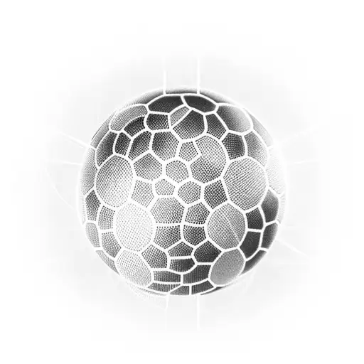 A Pixelated Soccer Ball Surrounded By Lines Of Code