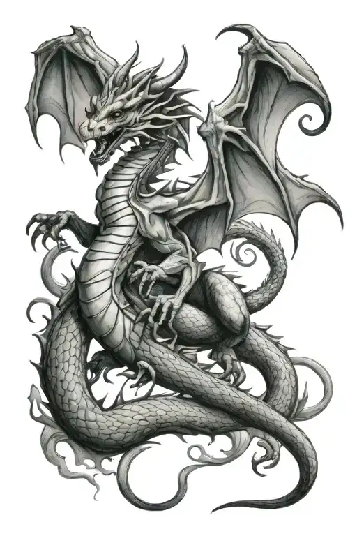 Dragon With Libra Scale