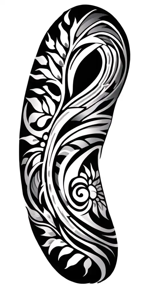 Maori Style Tattoos Sleeve Men
