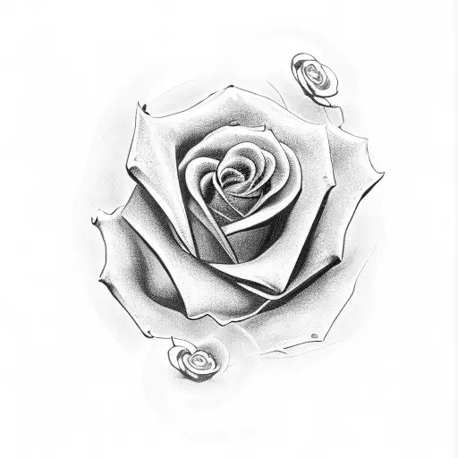 A Dollar Sign Intertwined With A Rose