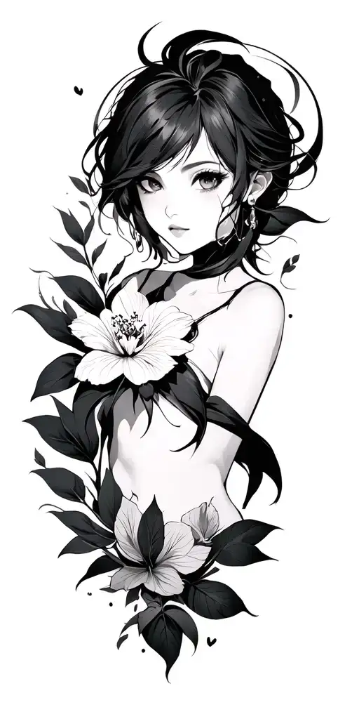 Anime Tattoo With Small Asthetic Pics