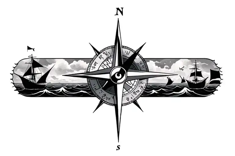 Compass And Ships