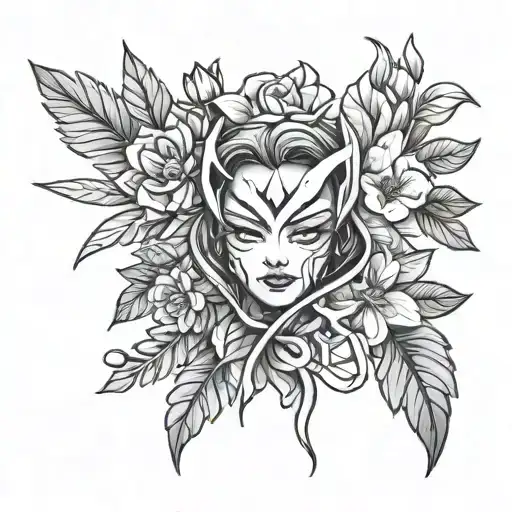 Sombra Logo From Overwatch In Nature And Flowe Bouquet Made