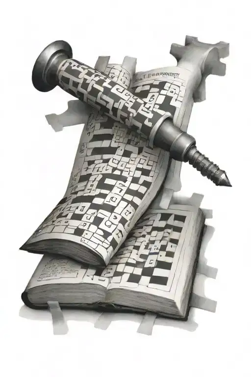 Crossword Puzzle Book Open In Front