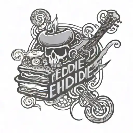 The Name Eddie Hidden Within Food And Music Symbols