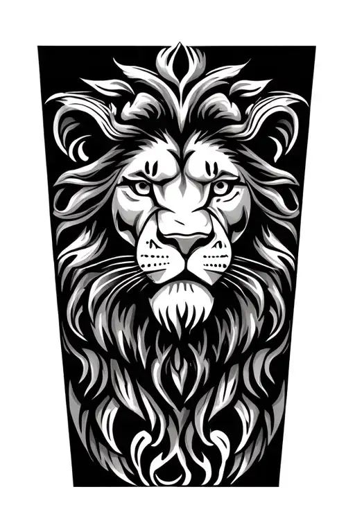 Dutch Lion In Maori Style