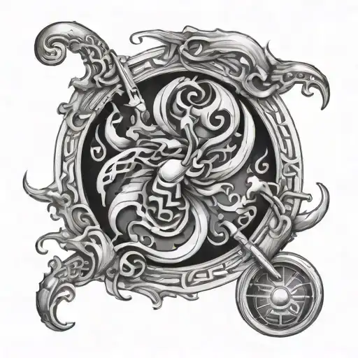 Cancer Gemini Glyph Combined Together