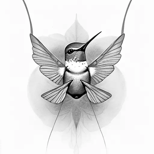 Hummingbird With Bees