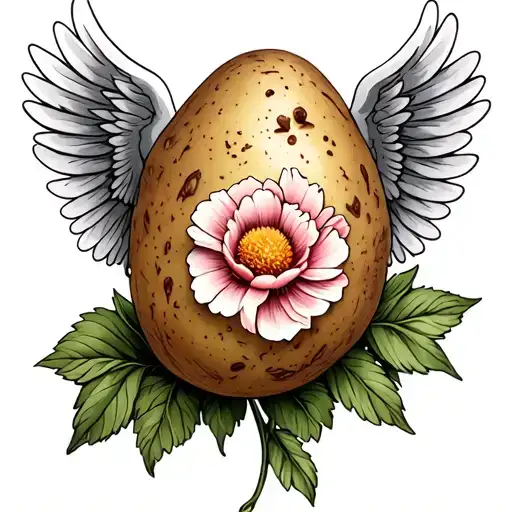 Potato With Wings For Baby Loss Grief Flower