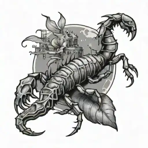 The Moon Hangs Over The Country Of Italy And A Scorpion Is Resting Over Sicily