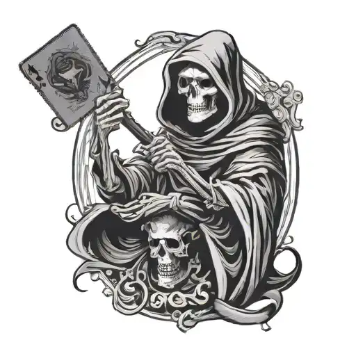 Grim Reaper Playing Cards