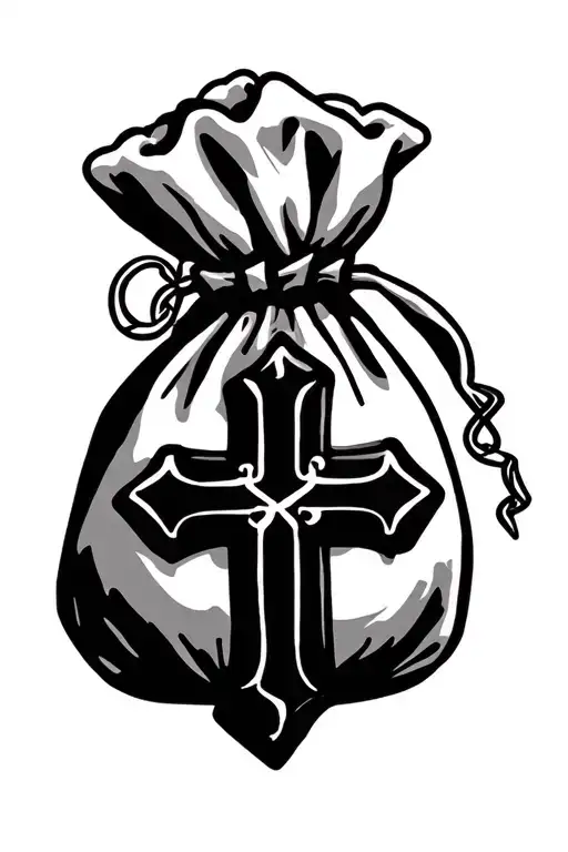 Money Bag With Cross