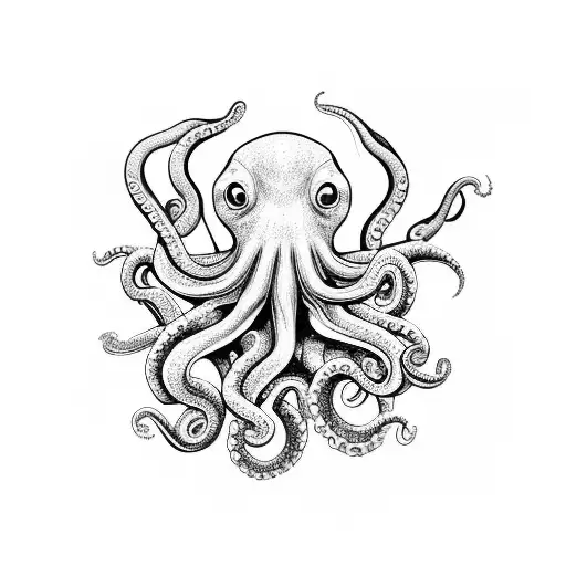 An Octopus Holding A Boat With Its Tentacles