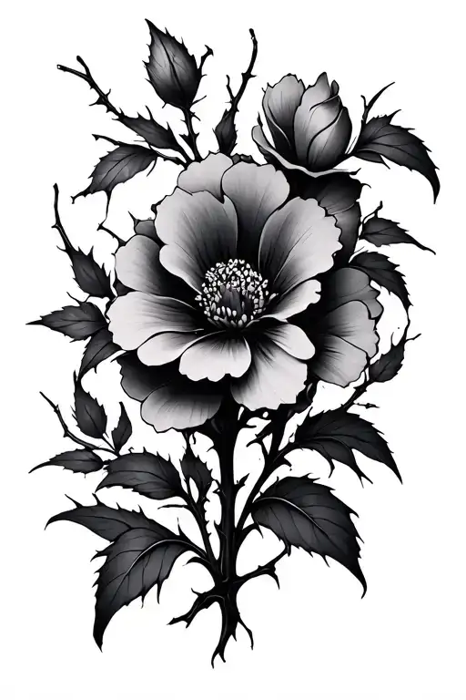 Flowers With Thorns Abstract