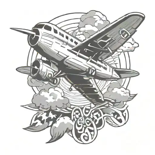 Airplane Flying With Born 2 Fly In Writing Behind It