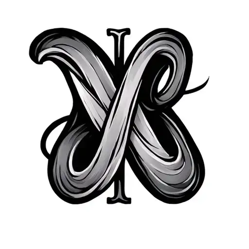 Letters J And N In Infinity Symbol