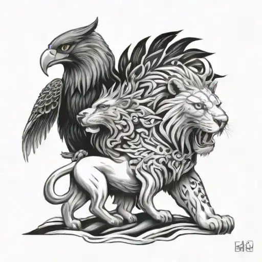 Leo And Panther And Eagle And Warrior