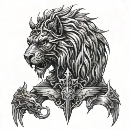 Leo And Panther And Eagle And Warrior Knight