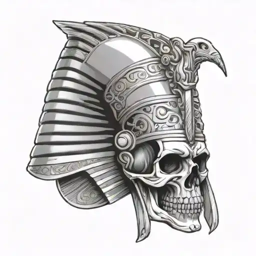Pharoah With Skull Adorned