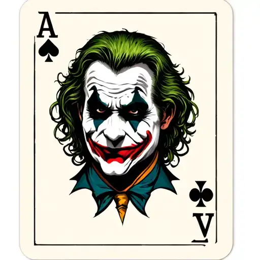 Joker Card 2Inch Tatto Minimalist