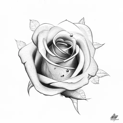 Black Rose With Black Rose Leaves