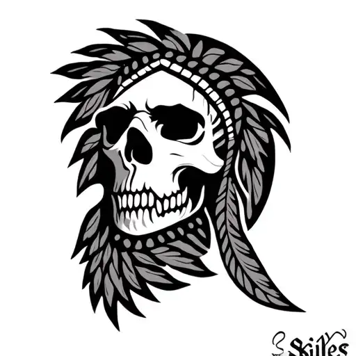 My Last Name Skiles With Native Tribal Design