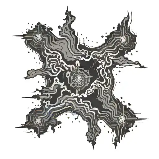 Top Down Island Topography Map