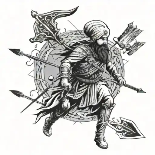 Sikh Warrior Arrow