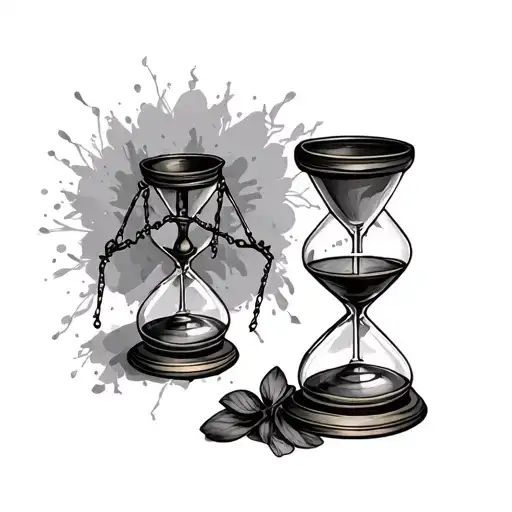 Balance Scale On Hourglass