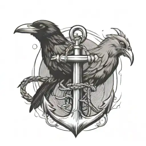 Anchor And Crow Standing