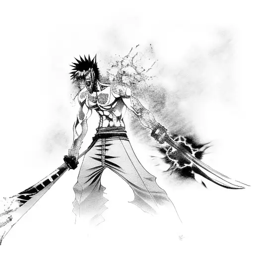 Bleach Kenpachi Anime Leg Sleeve