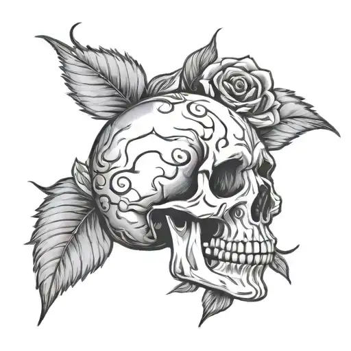 Disc Dead Skull And Roses