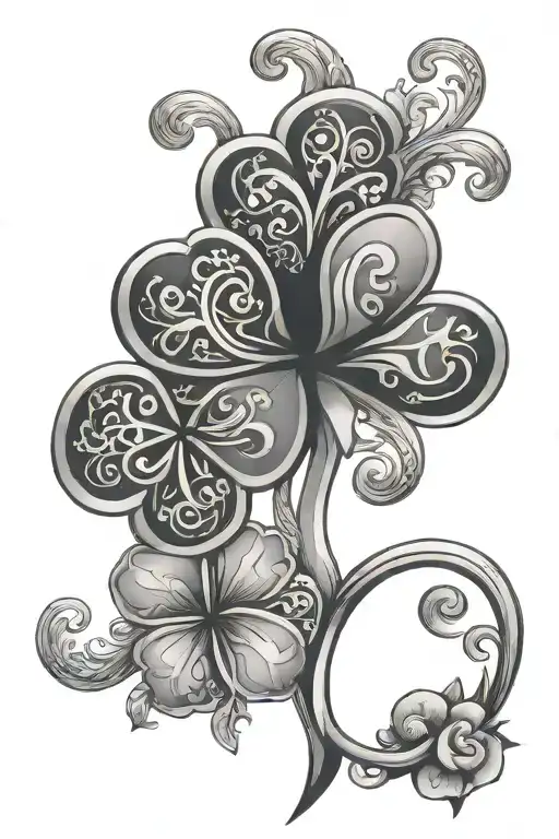 Cloverleaf And Symbol For Family