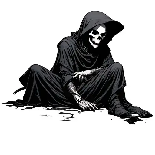 Reaper Sad Boy Sitting