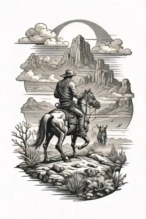 Western Cowboy Landscape