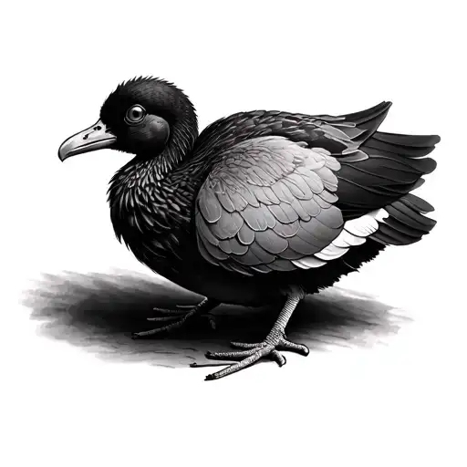 Realistic Dodo Bird Sitting