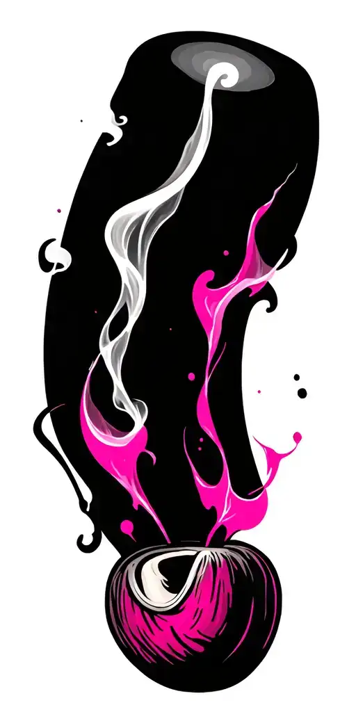 Pink Fused With Smoking Pipe